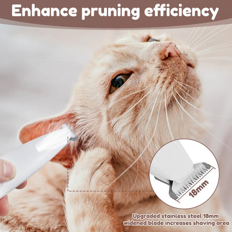 Pets Dog Paw Trimmer With LED Light Fully Waterproof Pet Hair
