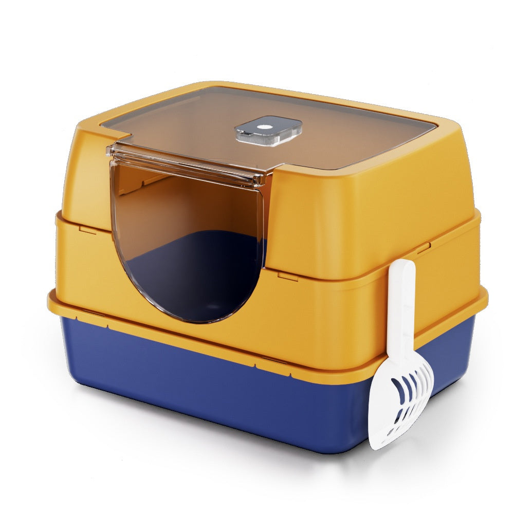 Odor-proof Fully Or Partially Enclosed Cat Litter Box With Splash
