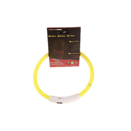 Pet Flashing Collar USB Rechargeable Glowing Necklace Safety Light