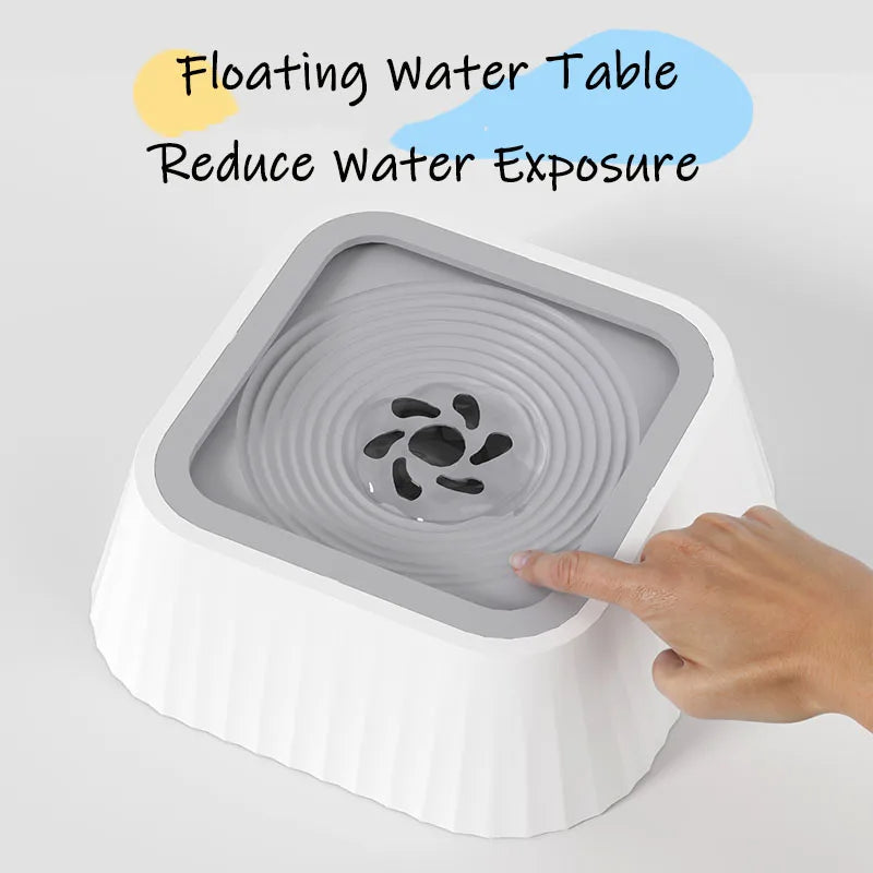 Pets Dog Cat Bowl Floating Water Drinker Not Wet Mouth Splash