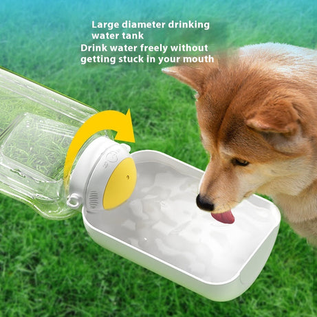 2-in-1 Dog Large Capacity Pets Out Drinking Pot Cat Water Dispenser