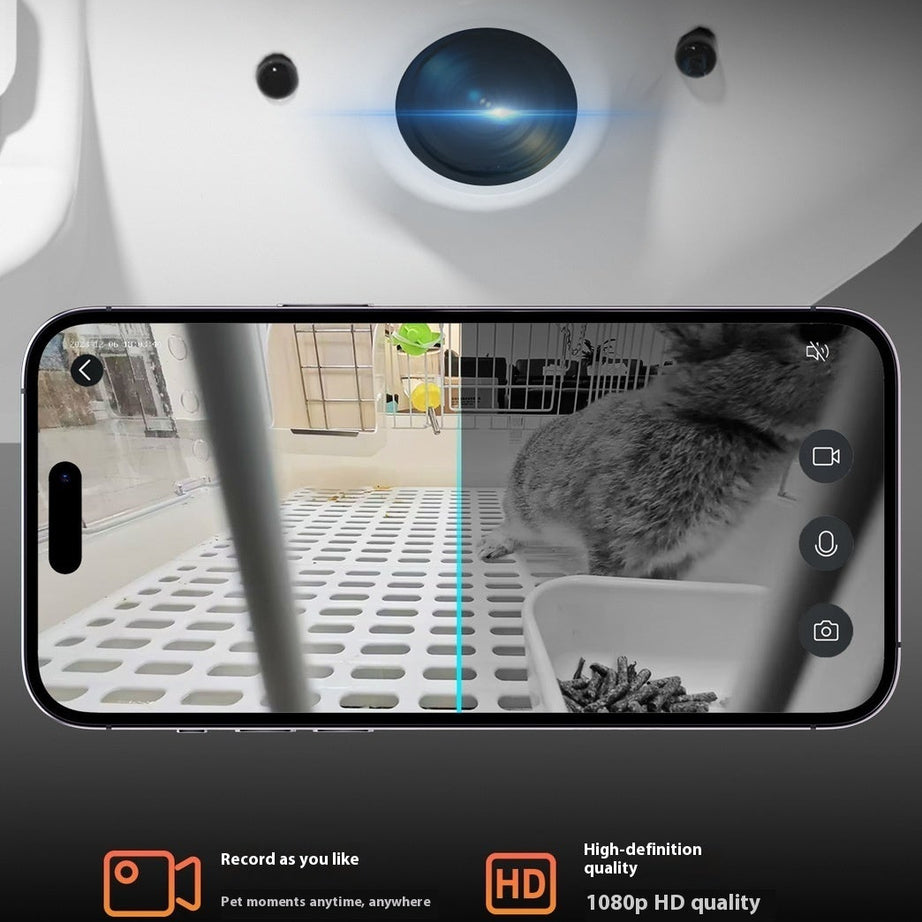 Automatic Pet Feeder Hamster Remote Surveillance Camera Rabbit
