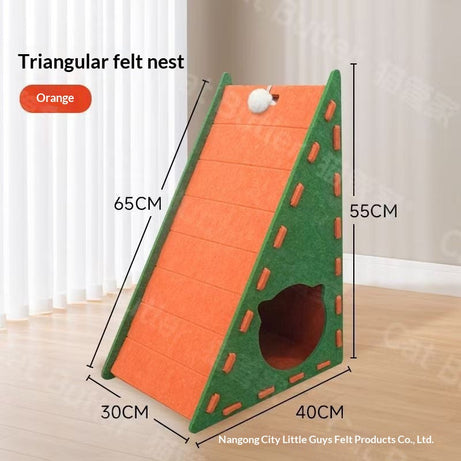 Triangular Vertical Cat Bed With Thickened Wear-resistant