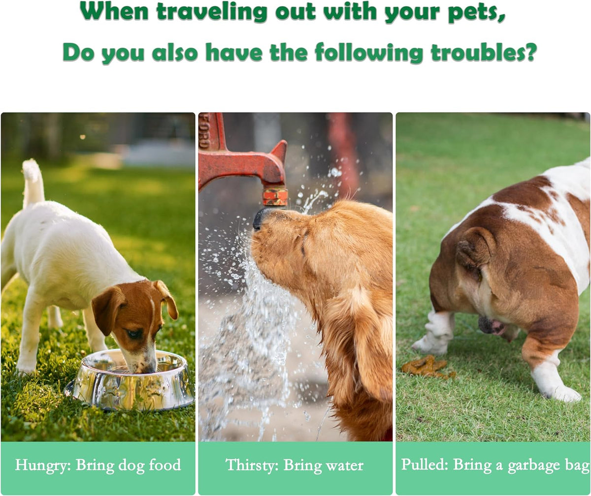 3-in-1 Pet Water Bottle Outdoor Portable Dog With Food Container
