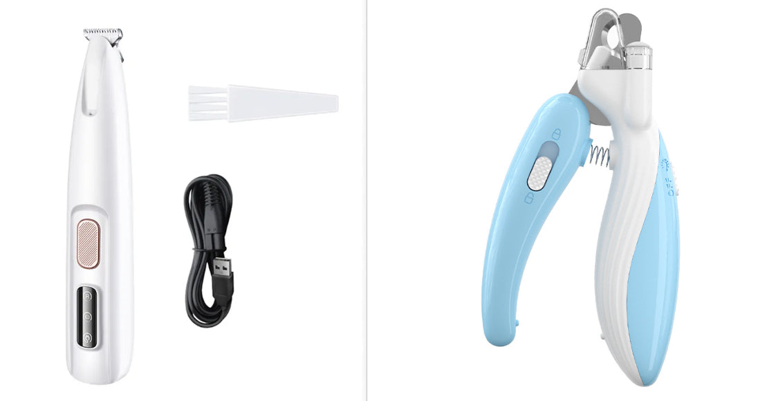 Pets Dog Paw Trimmer With LED Light Fully Waterproof Pet Hair