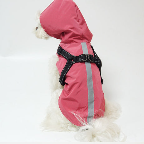 New Pet Raincoat Dog Poncho Cape Reflective Large Clothes Pet