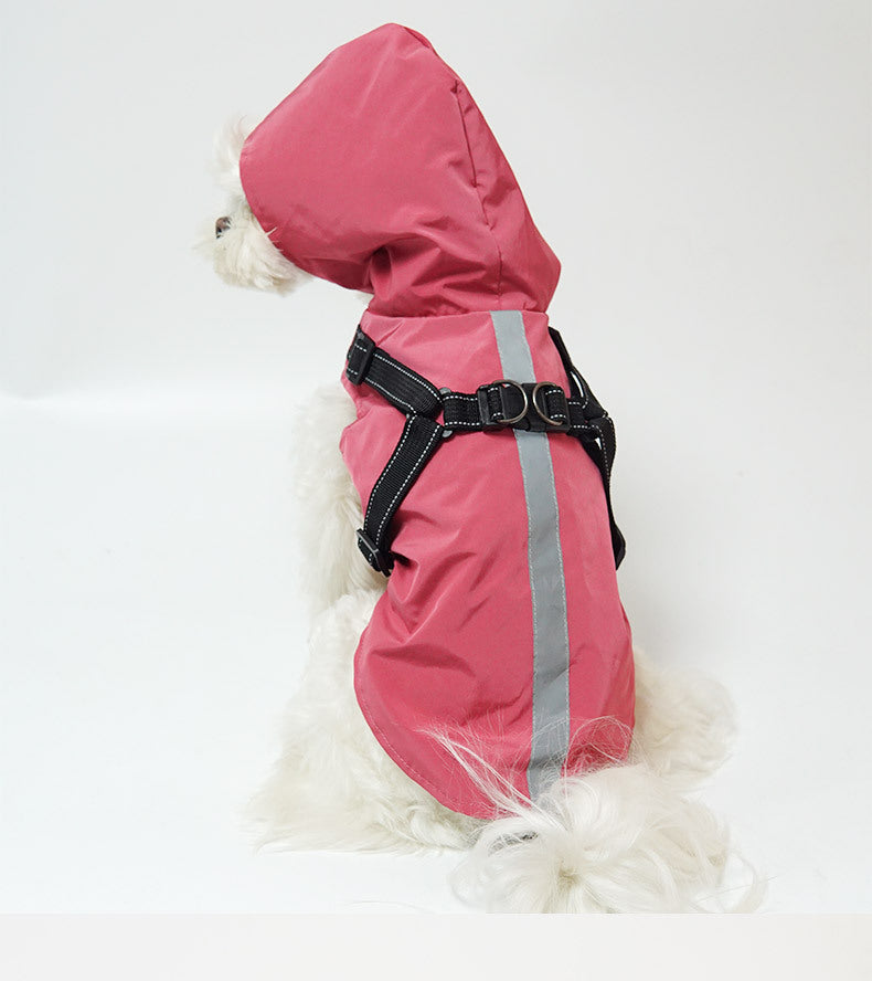 New Pet Raincoat Dog Poncho Cape Reflective Large Clothes Pet