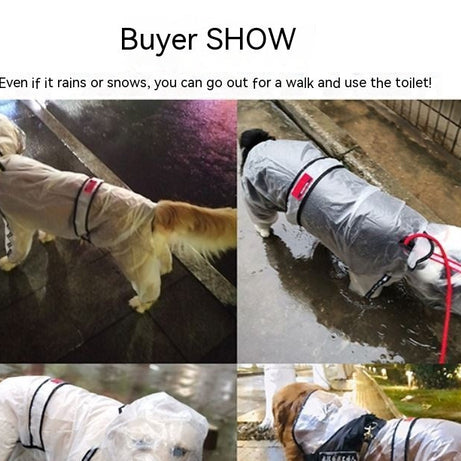 Large Dog Pet Rain Waterproof Raincoat