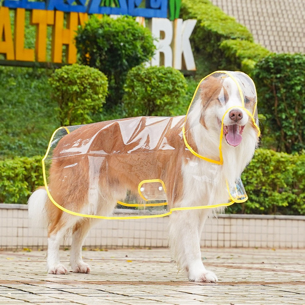 Clear Raincoat For Small Medium Dogs Pet Waterproof Clothes
