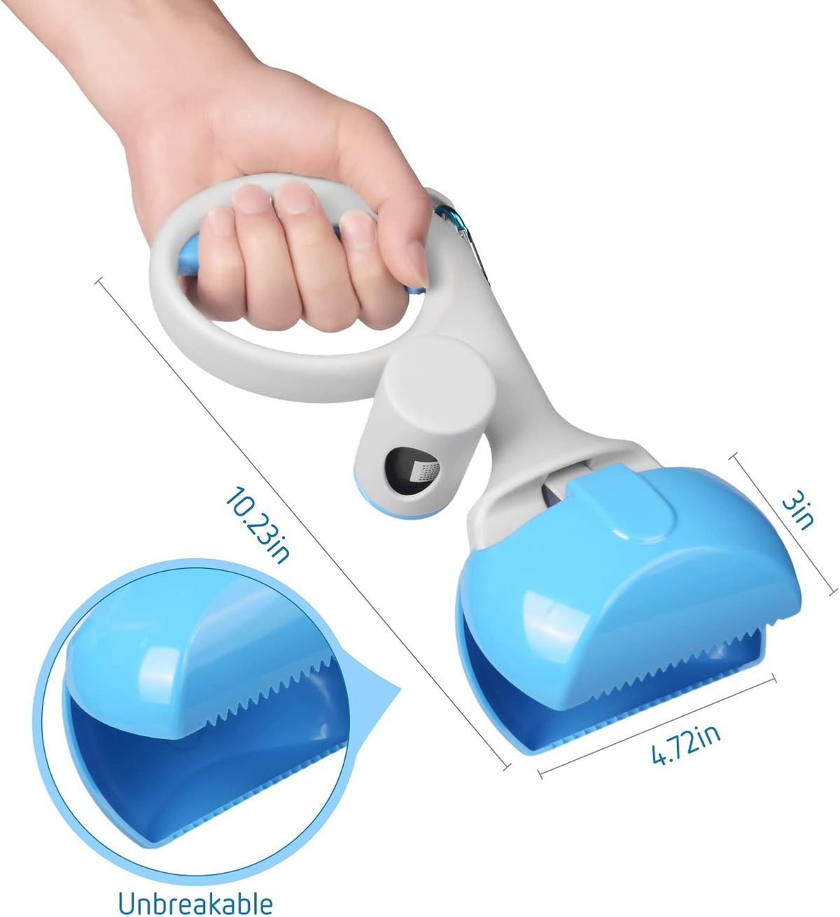 Pet Pooper Scooper For Dogs And Cats With Trash Bags Holder