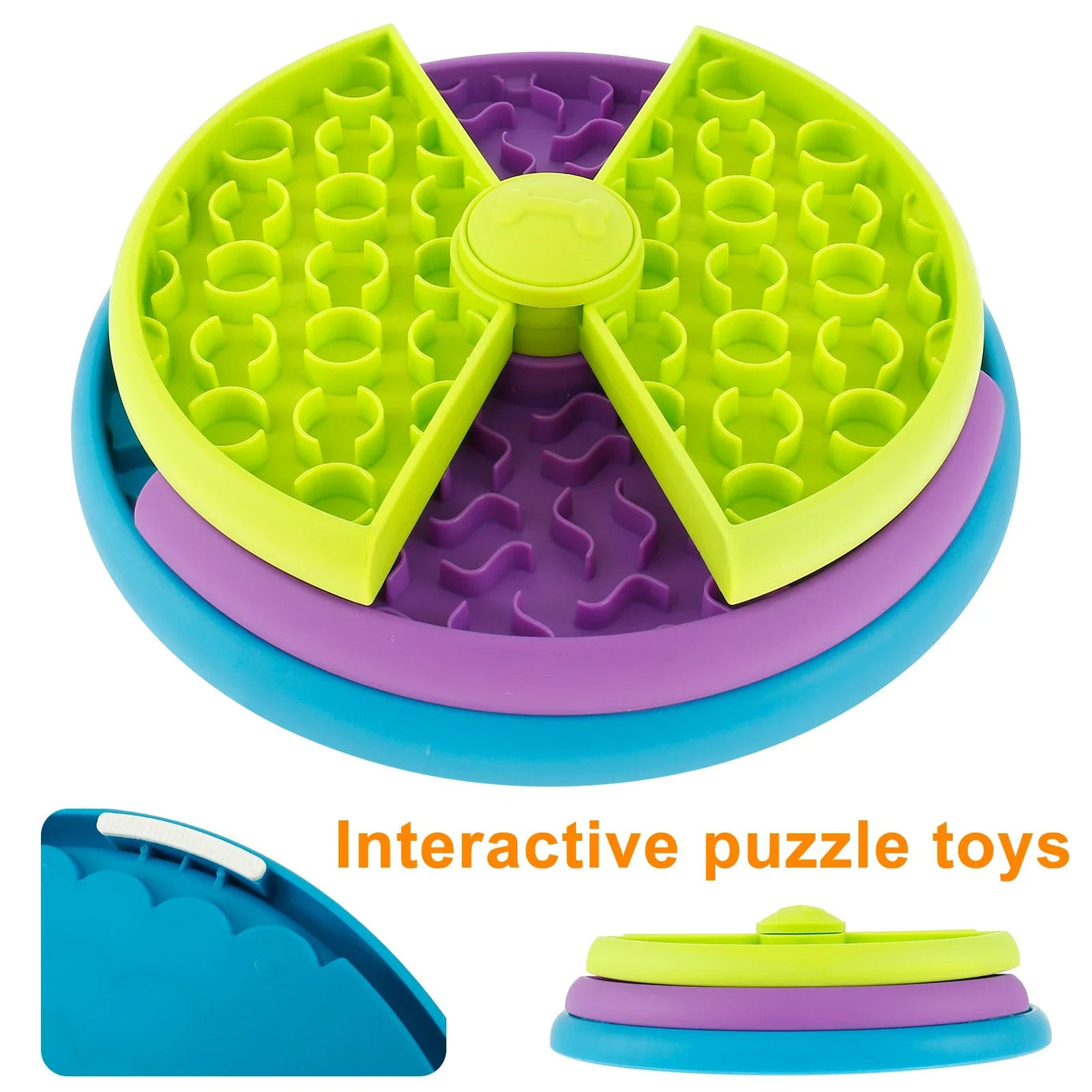Slow Food Bowl Anti Choking Cat Dog Basin Puzzle Feeder Healthy Pet