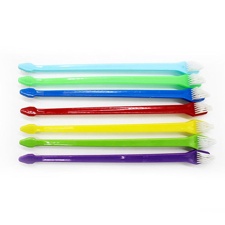 Pet Supplies Toothbrush Nylon Silk Dog Paw Print Oral Cleaning