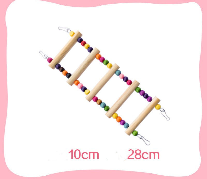 Parrot Bird With Toy Supplies Swing Ring Aerial Ladder Climbing
