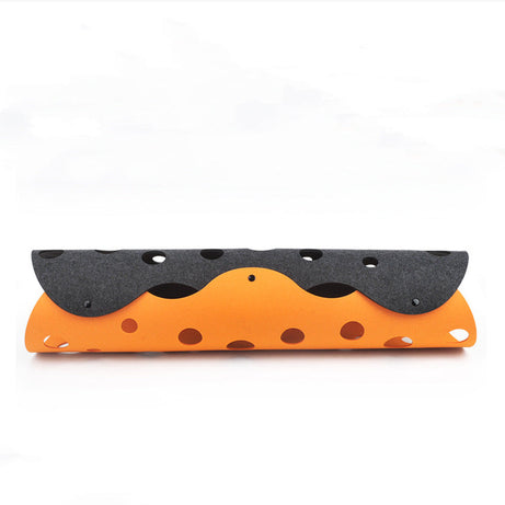 Cat Tunnel Toy Felt Pom Splicing Deformable Kitten Nest Collapsible