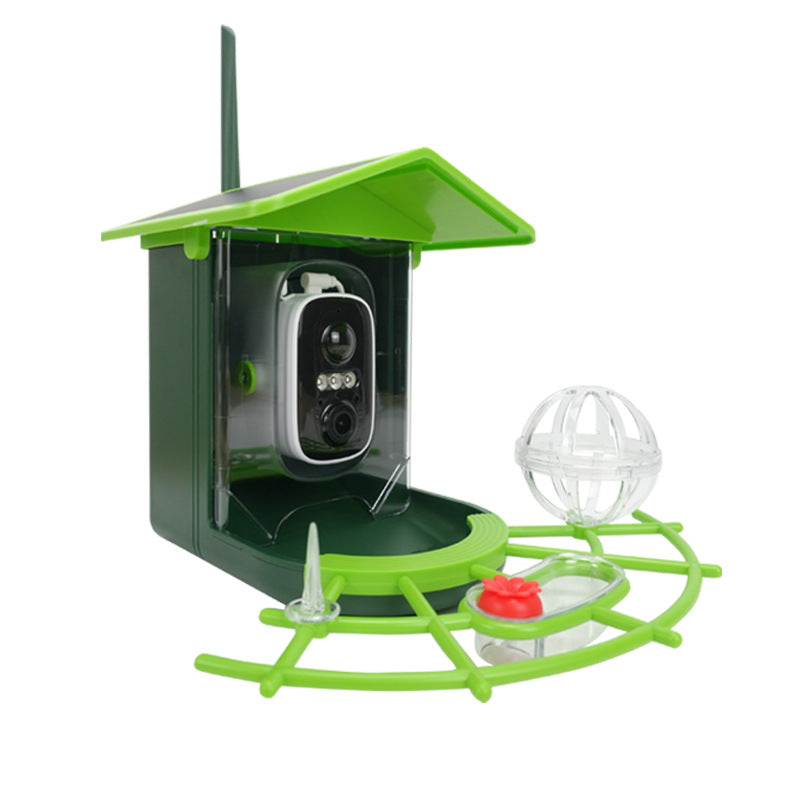 Smart Recognition Birdwatching Feeder With Camera And Solar Power