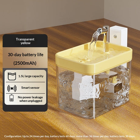 Cat Water Fountain Wireless Sensor Pet Smart Drinking