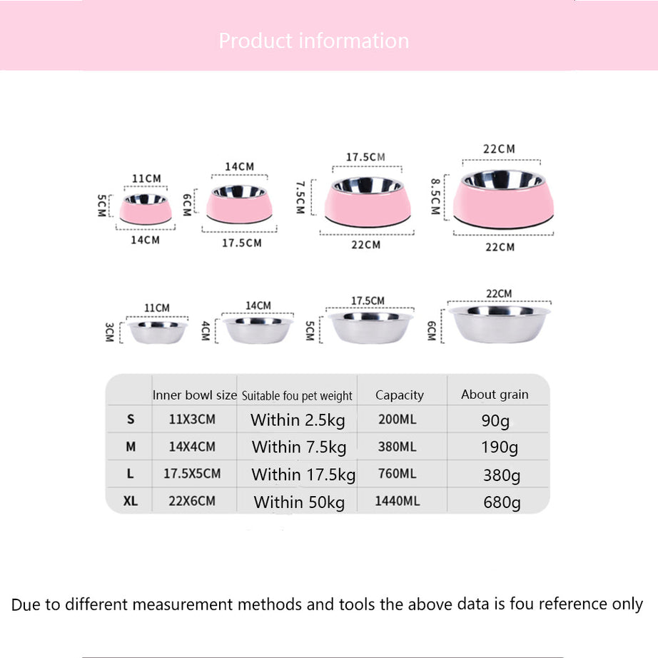Dog Supplies Bowls Large Stainless Steel Food Pet Cat