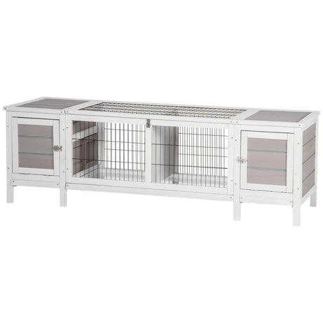 Rabbit Hutch Bunny Cage Guinea Pig House With Pull-out Tray
