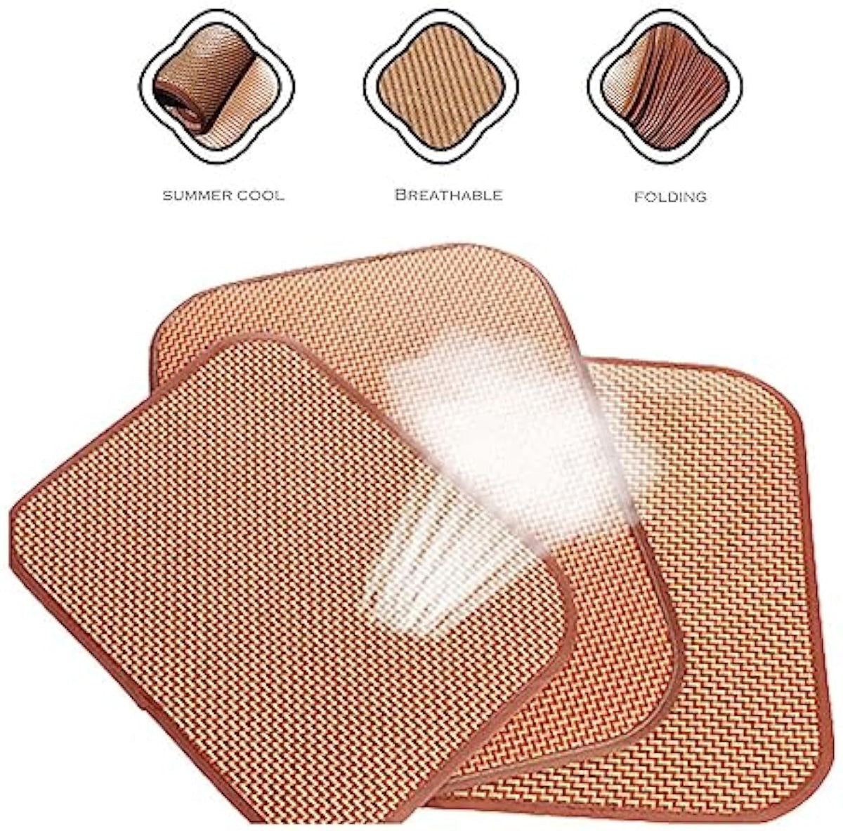 Premium Cat And Dog Cooling Mat Self Pad For Summer Bamboo Rattan