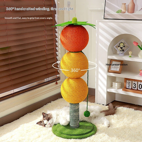 Scratching Post With Sisal Rope And A Ball For Cats And Other Pets