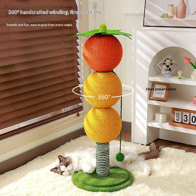Scratching Post With Sisal Rope And A Ball For Cats And Other Pets