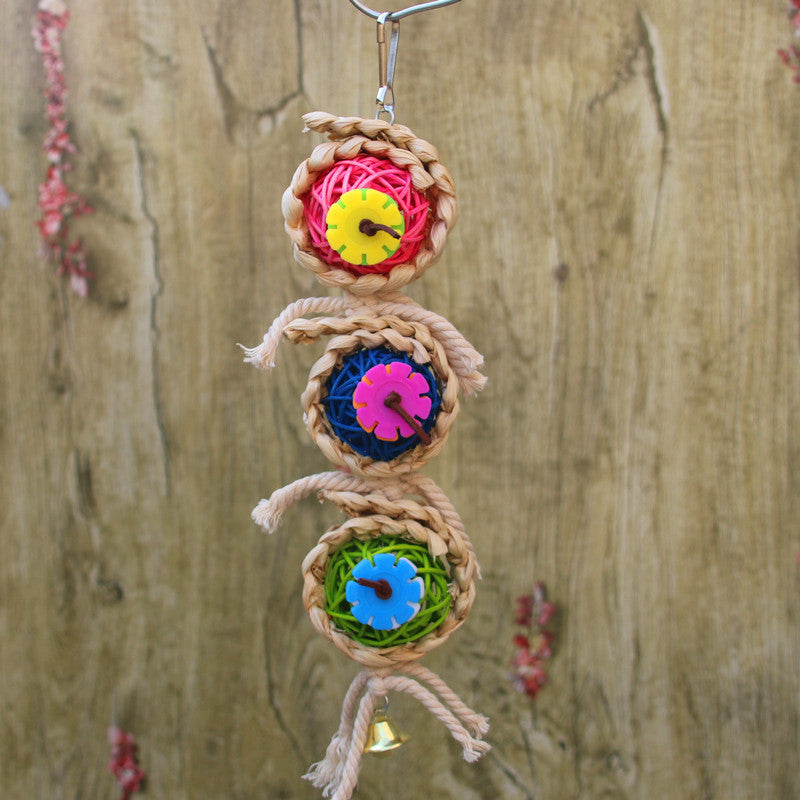 Parrot Supplies Pet Bird Toy Bite Ran Vine Bal Twist String