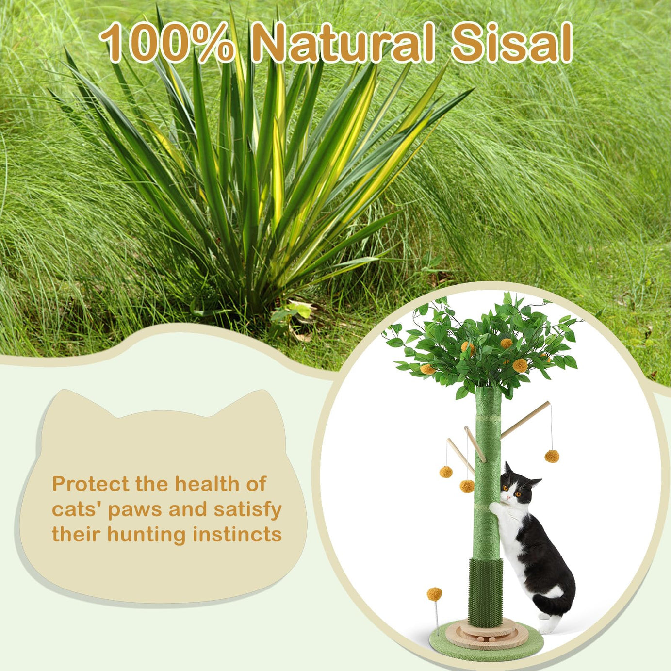 Cat Scratching Post Tall Scratcher Tree For Indoor Cats Adults