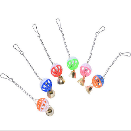 Bird Toy With Bells Two-tone Bell Pendant Parrot Sound Making