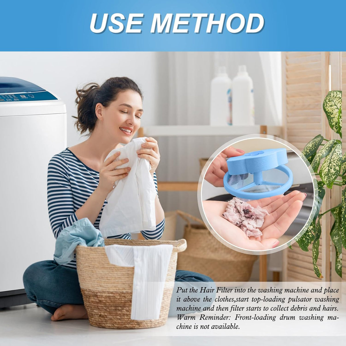 Pet Hair Catcher For Laundry Lint For Washing Machine For Dogs