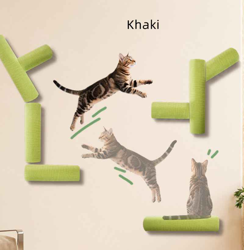 Cat Scratching Post Self-adhesive Wall Mounted Space Savings