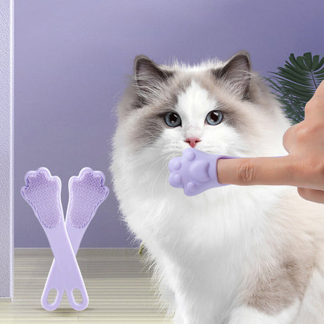 Silicone Toothbrush For Pets Food Grade Oral Cleaning Tool Finger