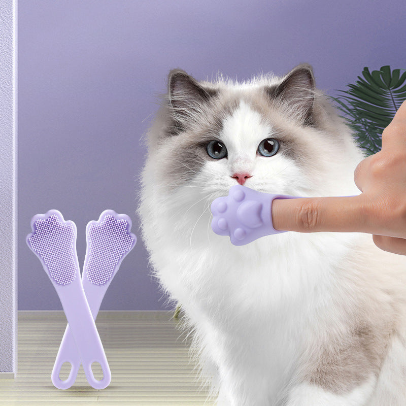 Silicone Toothbrush For Pets Food Grade Oral Cleaning Tool Finger
