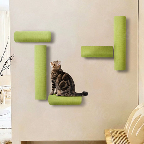Cat Scratching Post Self-adhesive Wall Mounted Space Savings