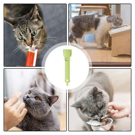 Cat Strip Feeder Happy Spoon Wet Food Portable Feeding Reuseable