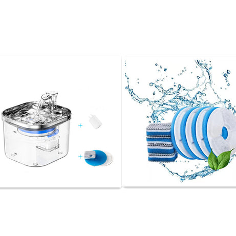 Pet Cat Dog Stainless Steel Automatic Circulation Water Dispenser