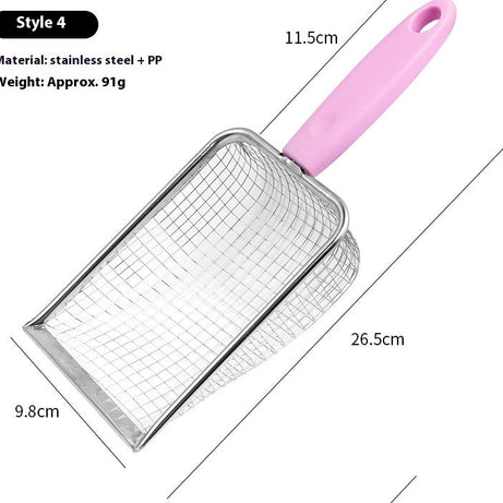 Stainless Steel Metal Cat Litter Scoop Large Pet Shovel