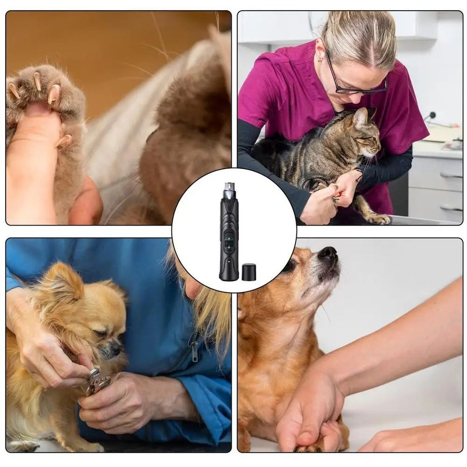 Lighted Dog Nail Clippers 2-speed Rechargeable Grinder Painless