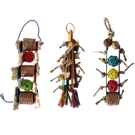Creative Parrot Corn Cob Bite String Wooden Toy