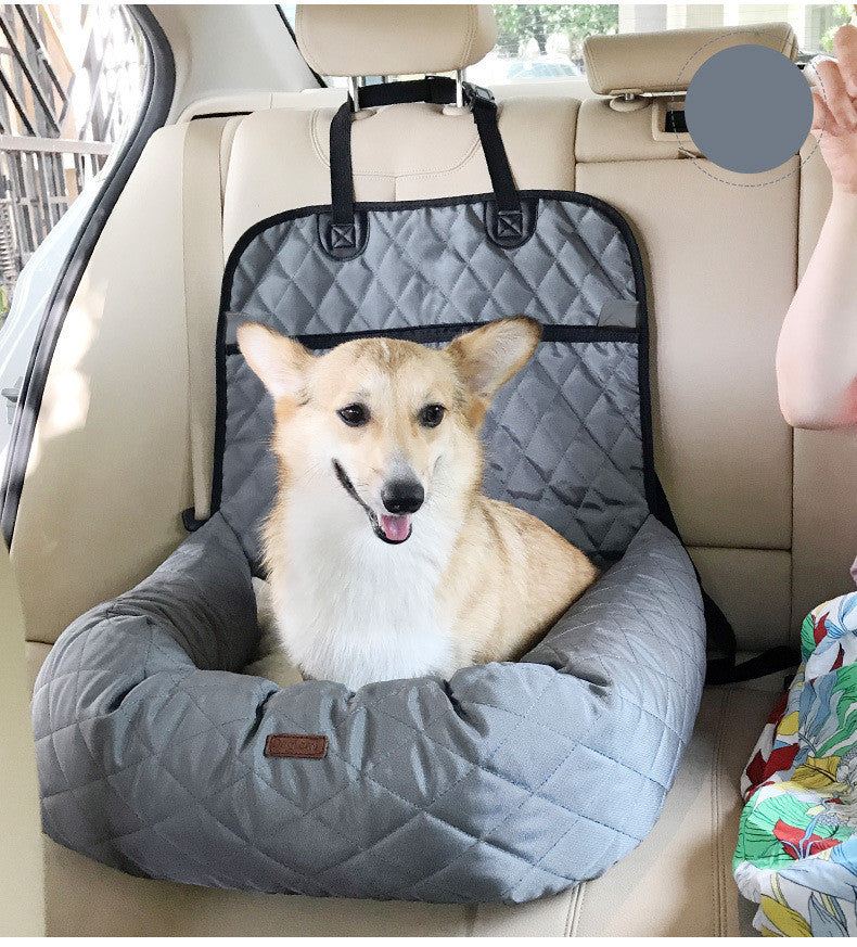 2-in-1 Pet Dog Carrier Folding Car Seat Pad Thickened Multi-purpose