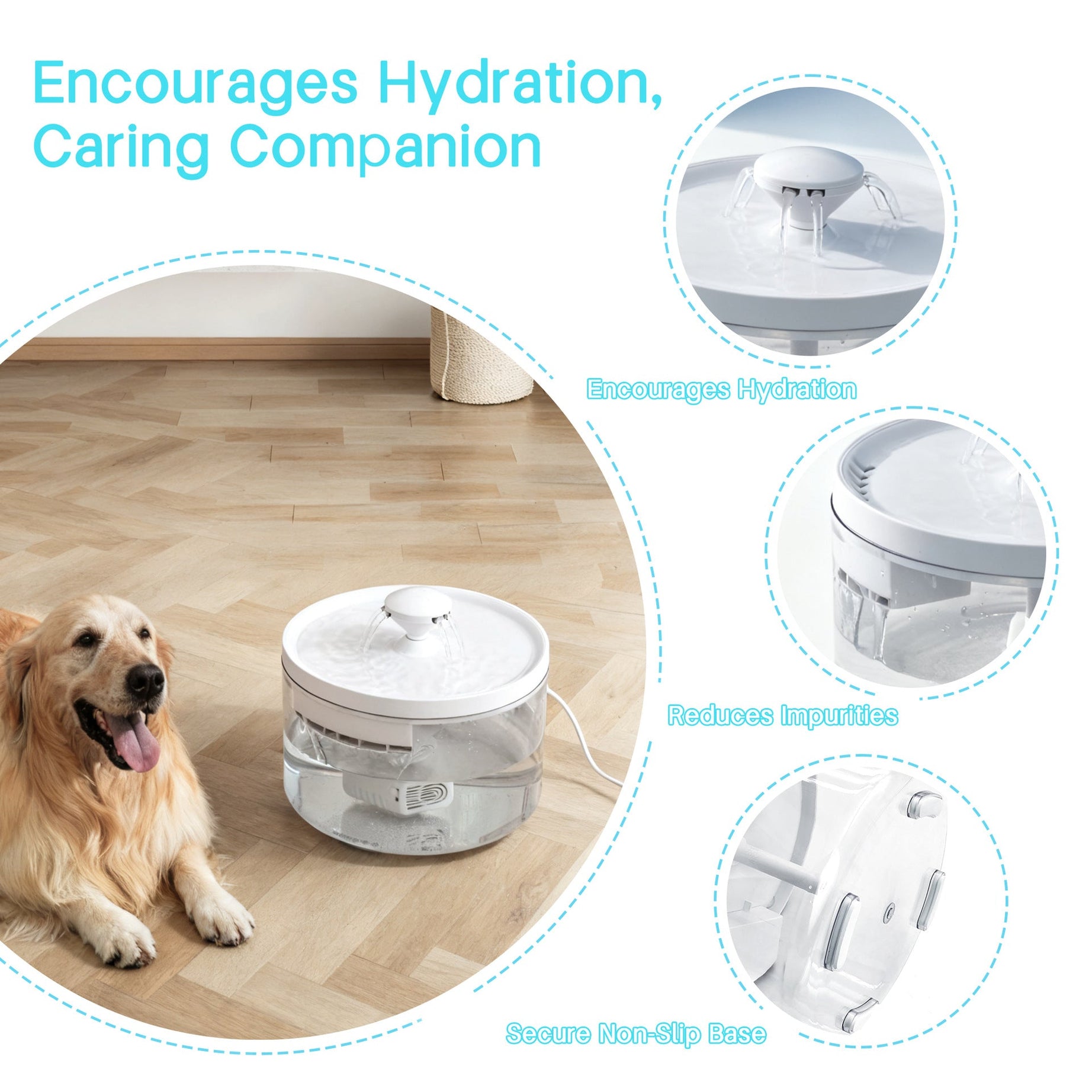 Automatic Pet Water Fountain Circulating Drinking Dispenser