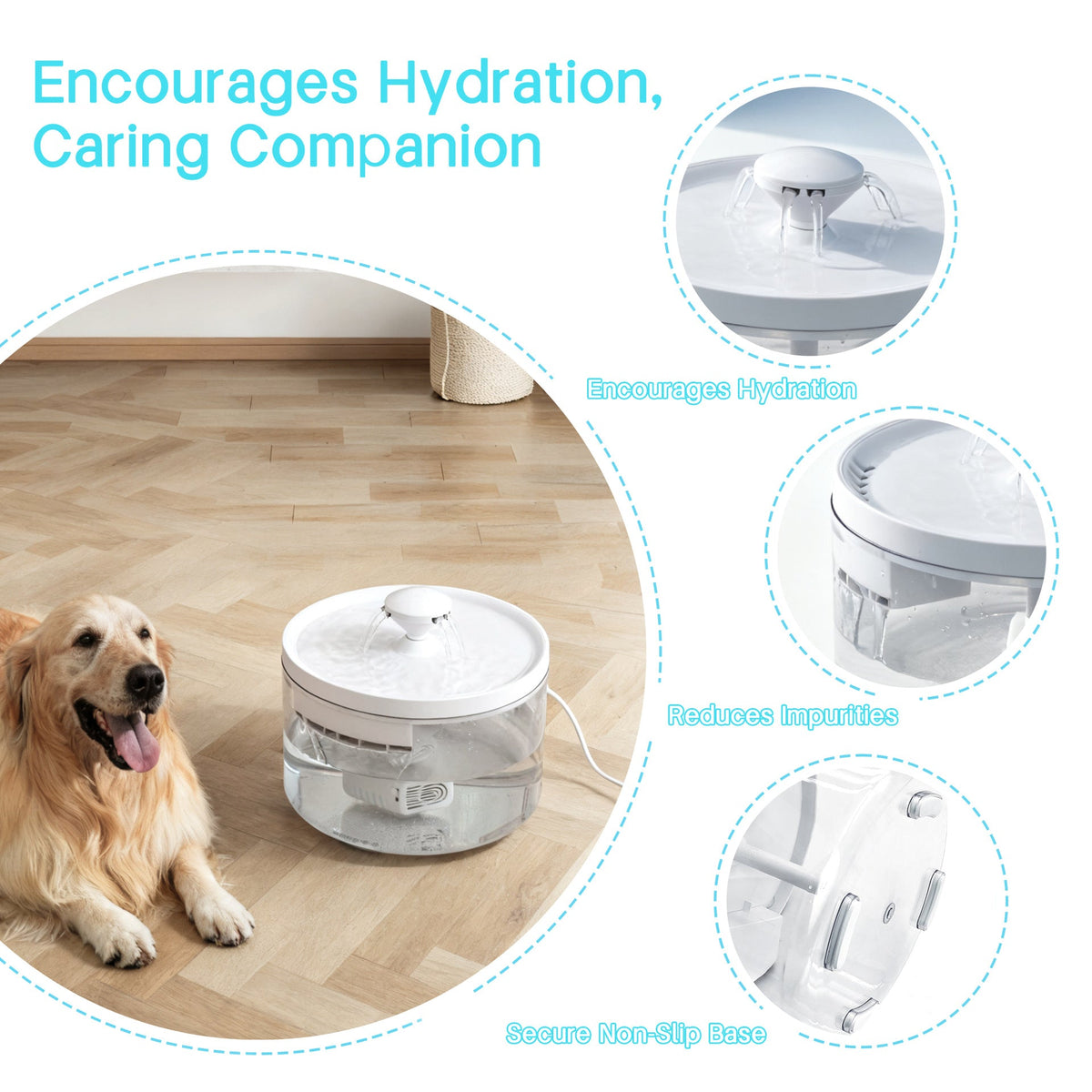 Automatic Pet Water Fountain Circulating Drinking Dispenser