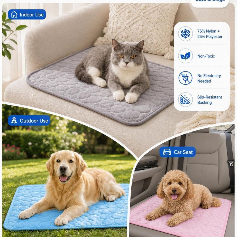 Cooling Pet Sleeping Mat Breathable Sofa Cushion For Dogs And Cats