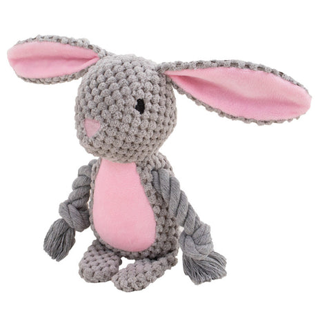 Pet Plush Sound Cotton Rope Toys Interactive Tug Of War Training