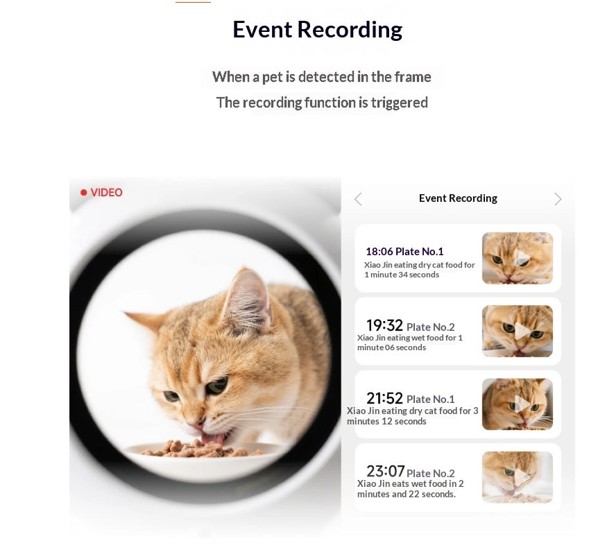 Smart Cat Feeder Ai Facial Recognition Multi Cats Video Camera Gen