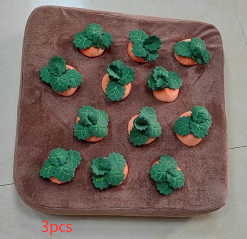 Pet Dog Toys Carrot Plush Toy Vegetable Chew For Dogs Snuffle Mat