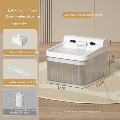 Plastic Pet Smart Water Dispenser Good-looking Triple Filter