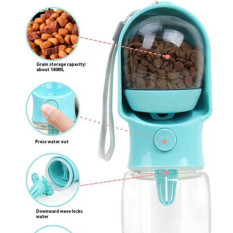 Pet Supplies Dog Drinking Water Bottle Grain Storage Tank Portable