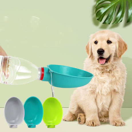 Portable Dog Drinking Bowl Outdoor Water Feeding Pet Outside Cup