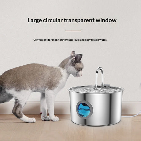 Stainless Steel Automatic Recirculating Cat Water Fountain