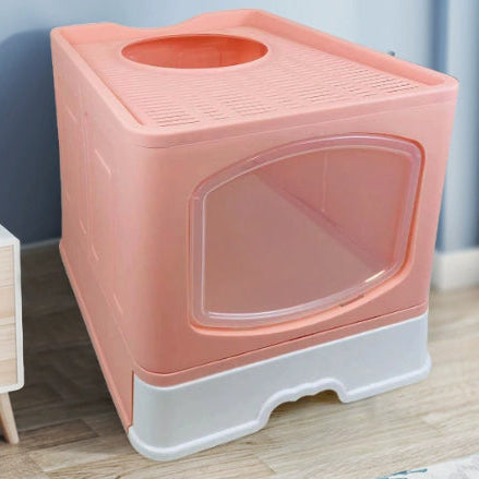 No Plus-sized Folding Litter Box Fully Enclosed Cat Toilet